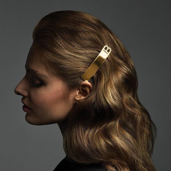 Balmain Plaukų Segtukas Barrette Pour Cheveux B Logo Gold